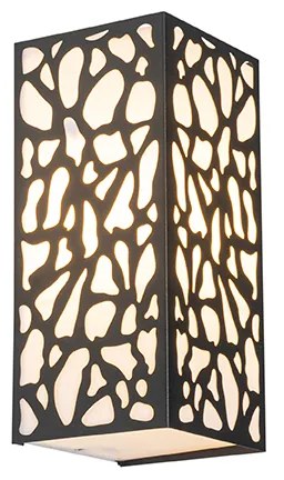 Modern kültéri fali lámpa fekete IP44 - Nicole