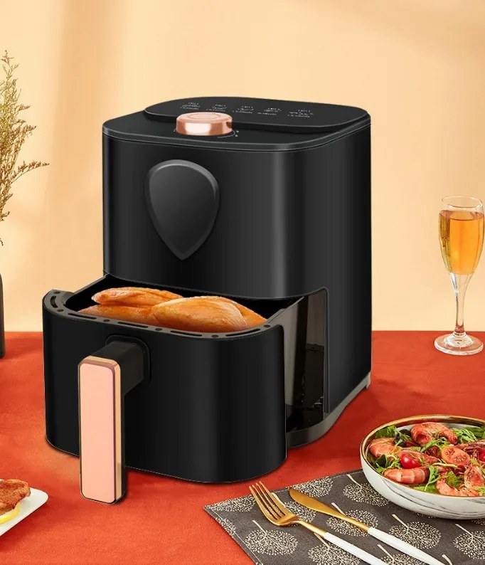 5 Literes AirFryer olaj nélküli fritőz - Fekete