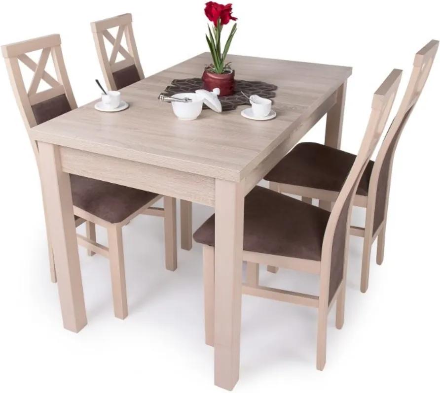 Berta asztal Herman székekkel | 4 személyes étkezőgarnitúra