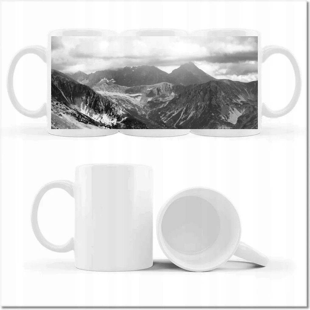 Bögre fényképpel Tátra Lengyel hegyek Kilátás