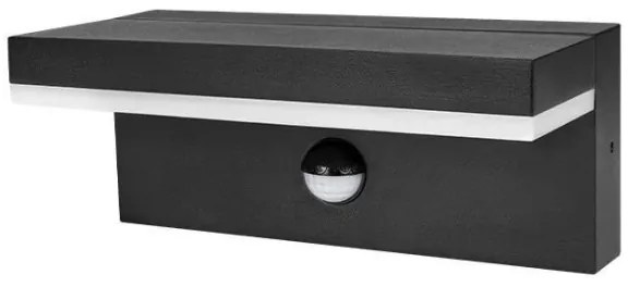 LED kültéri fali lámpatest érzékelővel LED/9W/230V 4000K IP44 fekete