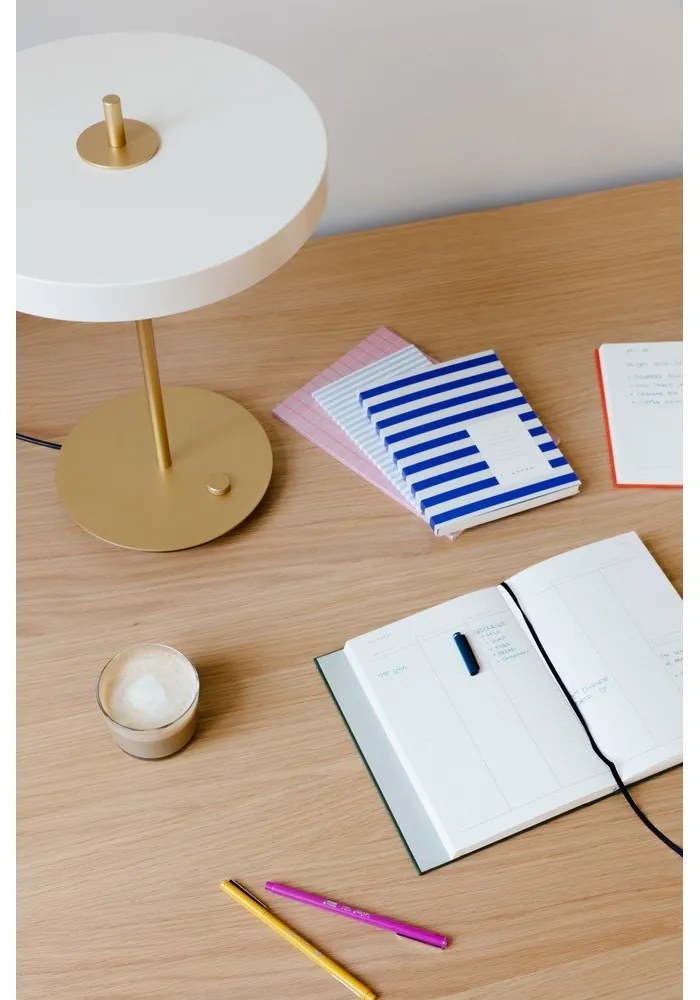 Fehér LED szabályozható asztali lámpa fém búrával (magasság 41,5 cm) Asteria Table – UMAGE