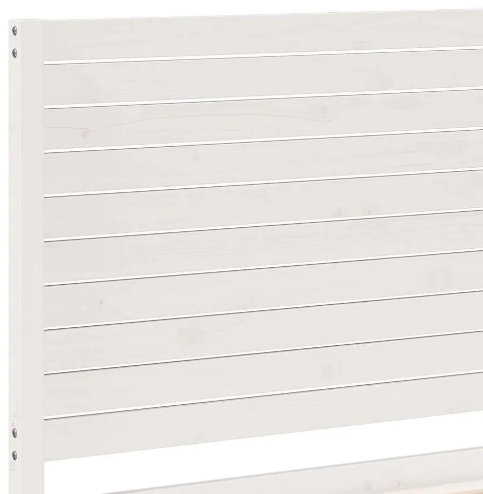 fehér tömör fa extra hosszú ágykeret matrac nélkül 90 x 220 cm