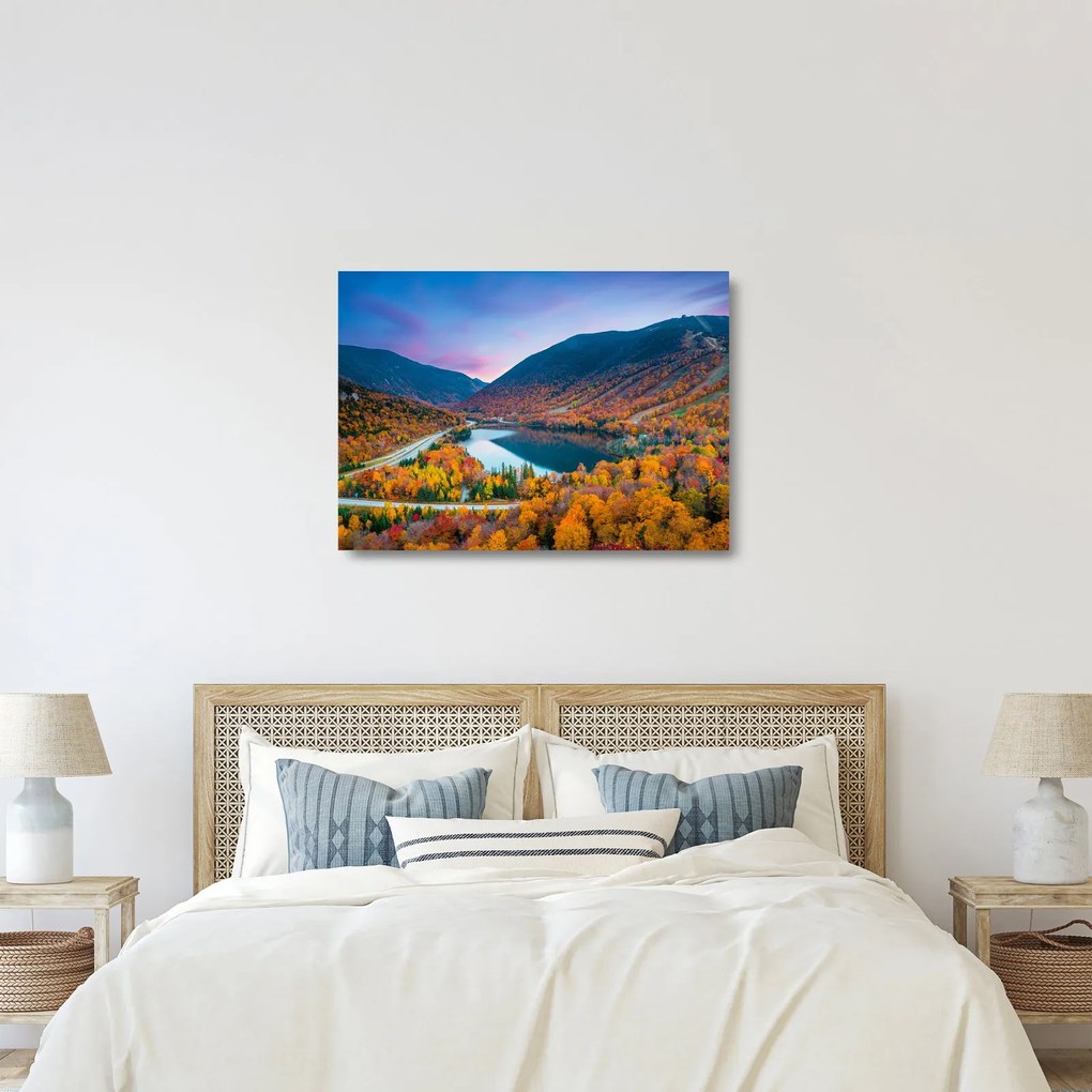 Kép - White Mountain, New Hampshire, USA (üvegen) (70x50 cm)