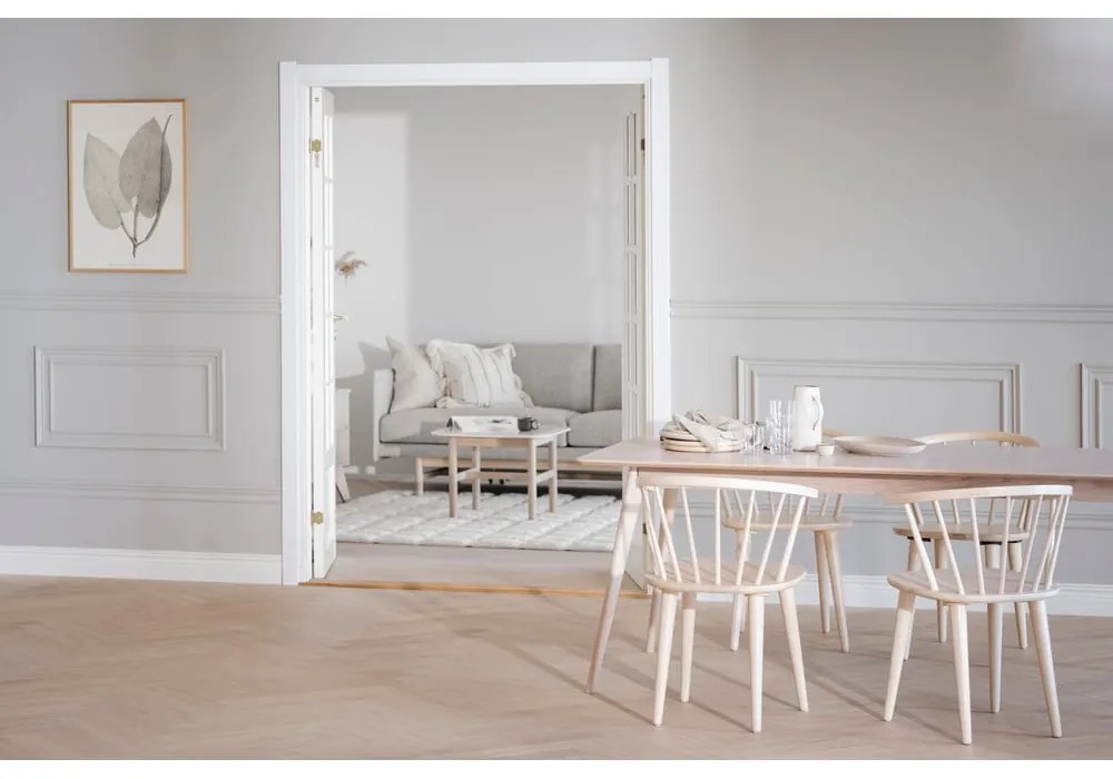 Bővíthető étkezőasztal tölgyfa dekoros asztallappal 190x90 cm Yumi - Rowico