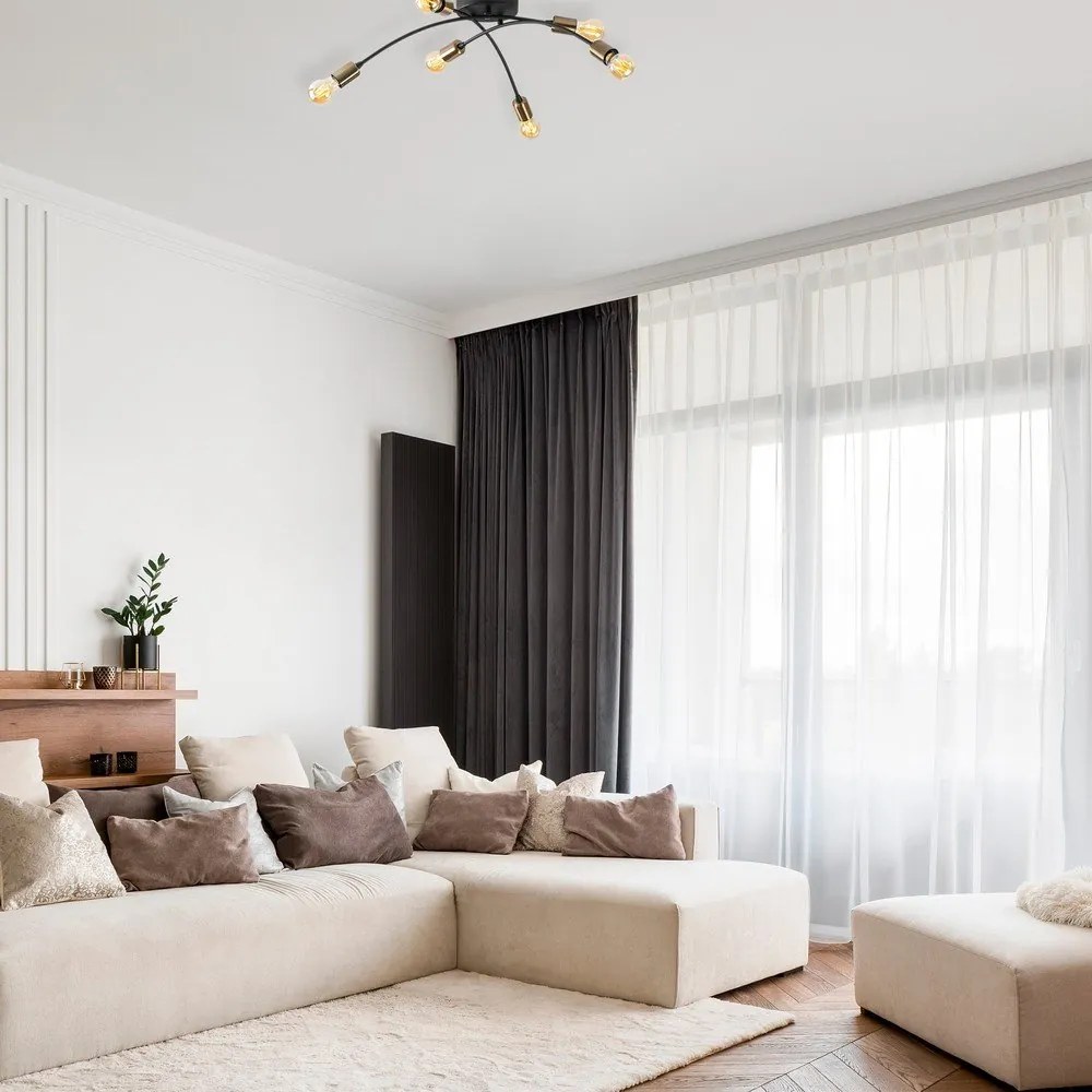 Fekete mennyezeti lámpa 67x67 cm Banana – Opviq lights