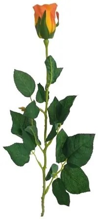 Művirág rózsabimbó narancssárga, 64 cm, 9 db
