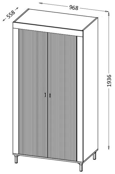 Ruhásszekrény Mossana MO1 (kasmír). 1096813