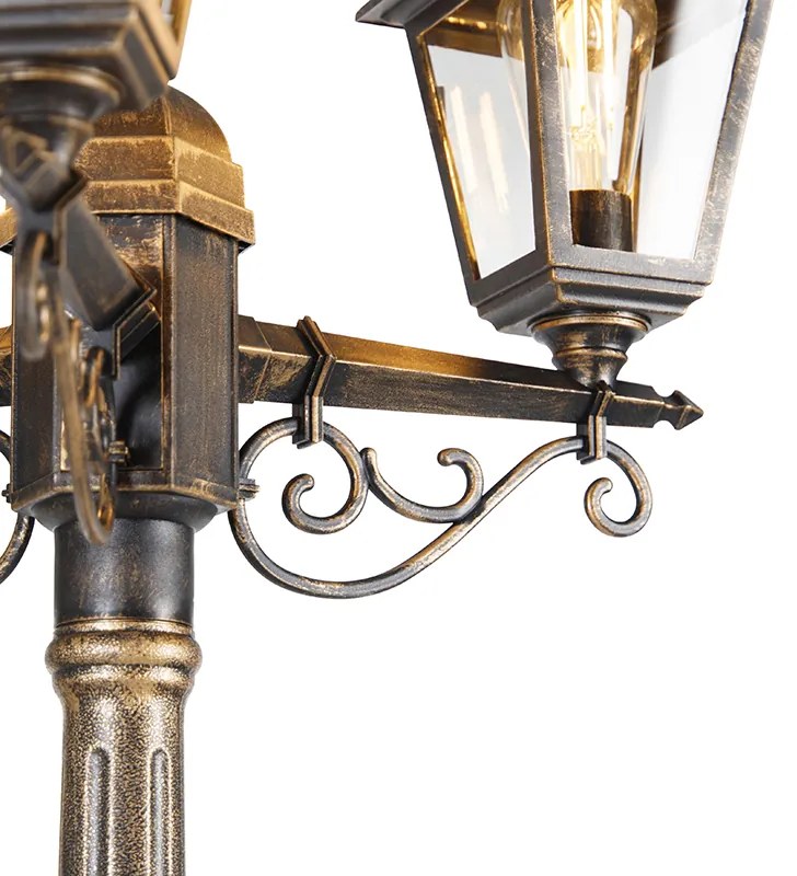 Okos antik arany lámpás 3 izzós IP44 Wifi ST64-gyel - Capital