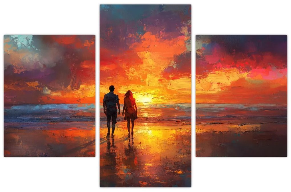 Kép - Séta a tengerparton (90x60 cm)