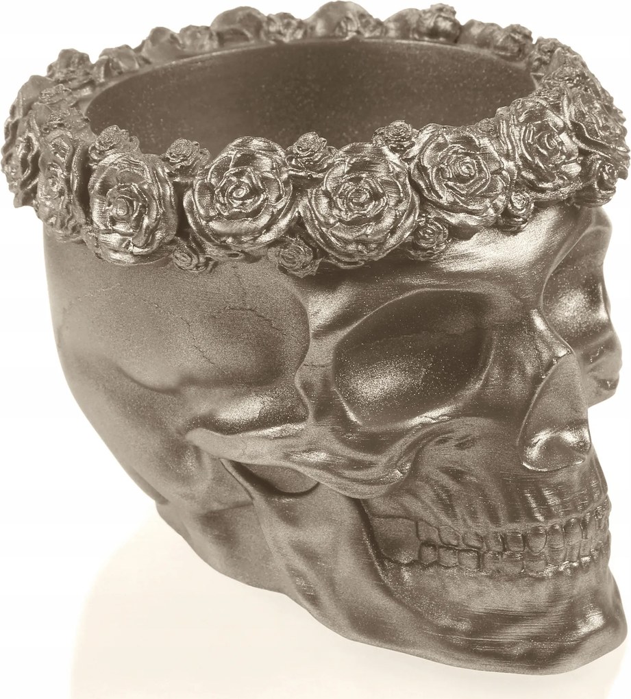 Virágtartó Skull Flowers Brass Poli 9 cm Virágtartó