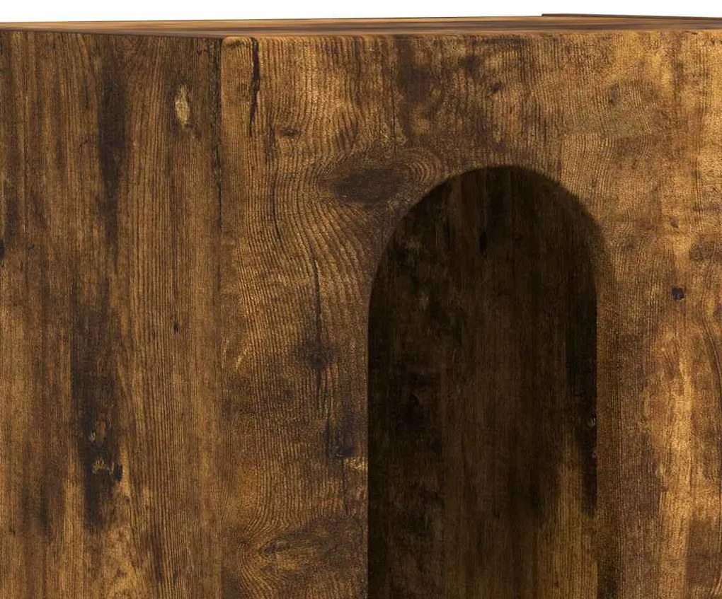 vidaXL Éjjeli asztal 2 pcs Füstölt tölgy 40 x 35 x 50 cm Faanyag