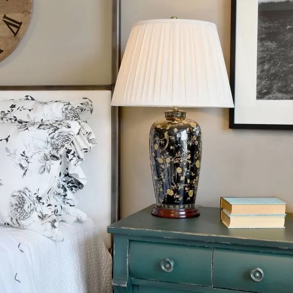 Elstead BLACKBIRDS-TL - Asztali lámpa BLACK BIRDS 1xE27/60W/230V