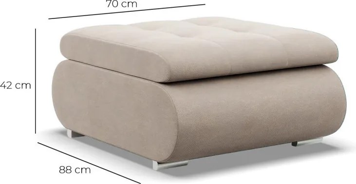 Tokio puff, bársony, bézs