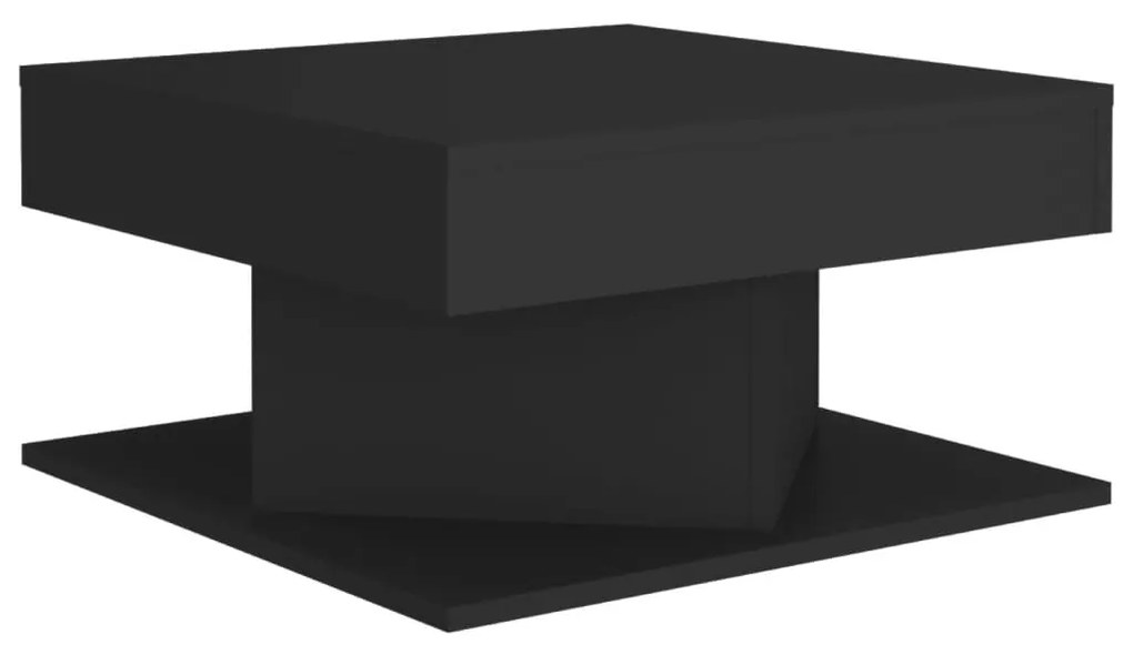 Fekete szerelt fa dohányzóasztal 57 x 57 x 30 cm