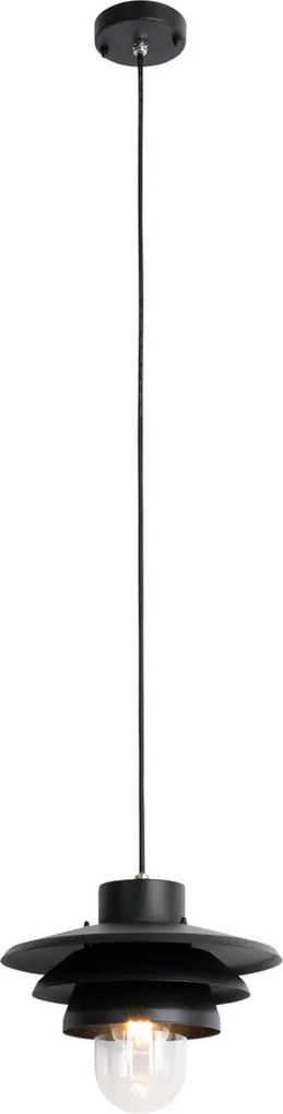 Design kültéri függőlámpa fekete IP44 - Morty