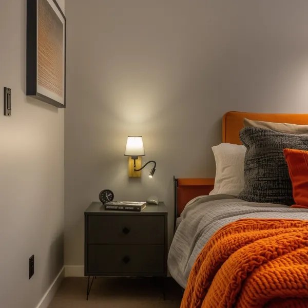 Brilagi - LED Fali lámpa NUBILA WOOD 1xE27/25W/230V + LED/3W tölgy/szürke