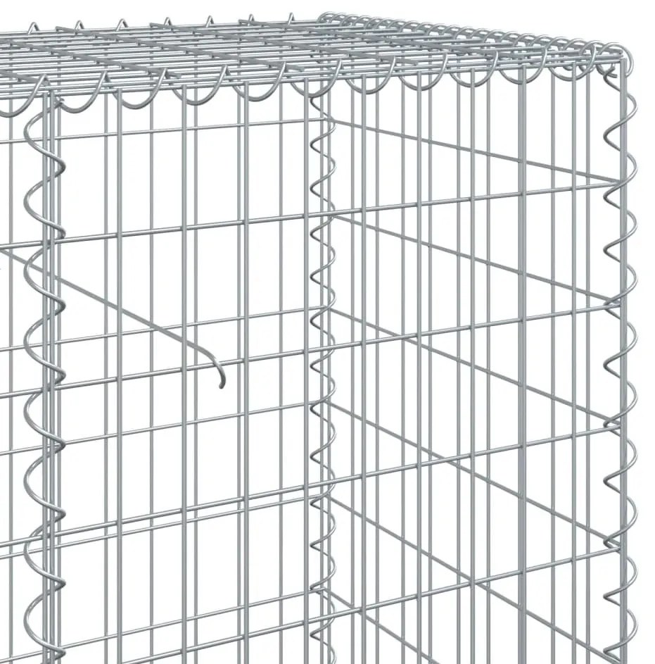 horganyzott vas gabion kosár fedéllel 600 x 50 x 100 cm