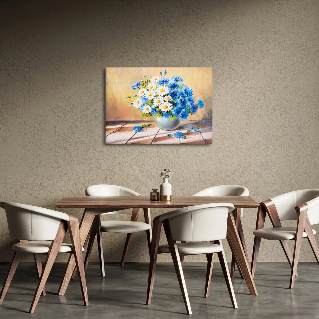 Festett kép egy váza virágról (70x50 cm)