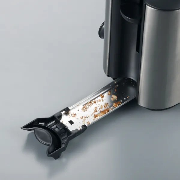 Severin AT 2515 - Két szeletes kenyérpirító, 1000 W/230 V, rozsdamentes acél/fekete