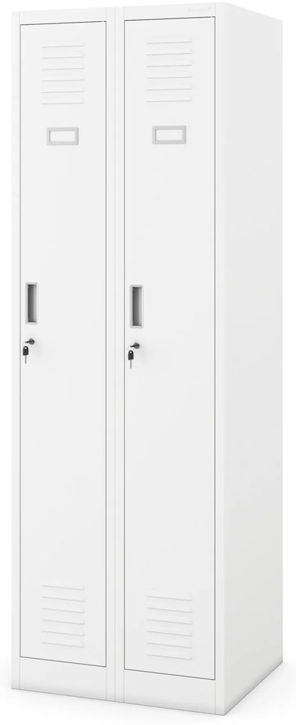 Pléh öltözőszekrény talpazaton, négymodulos, polcokkal KACPER II, 600 x 1800 x 500 mm, Pléh öltözőszekrény talpazaton, négymodulos, polcokkal KACPER I