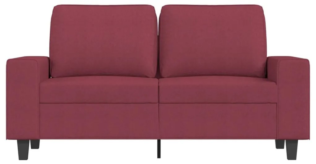 kétszemélyes bordó szövet kanapé 120 cm