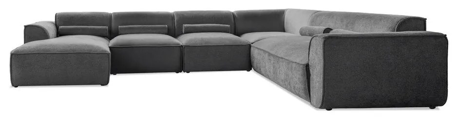 Szürke sarokkanapé (jobb oldali) Flex Felix – Miuform