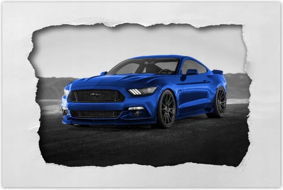 Poszter 60x40 Kék Ford Mustang