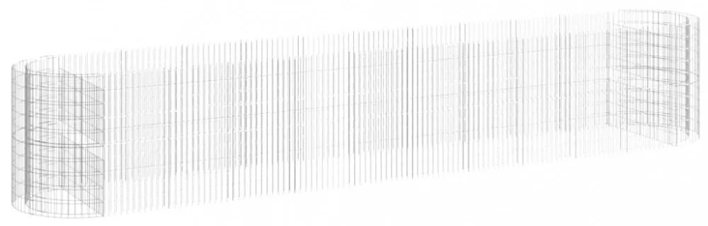 horganyzott vas gabion magaságyás 600x100x100 cm