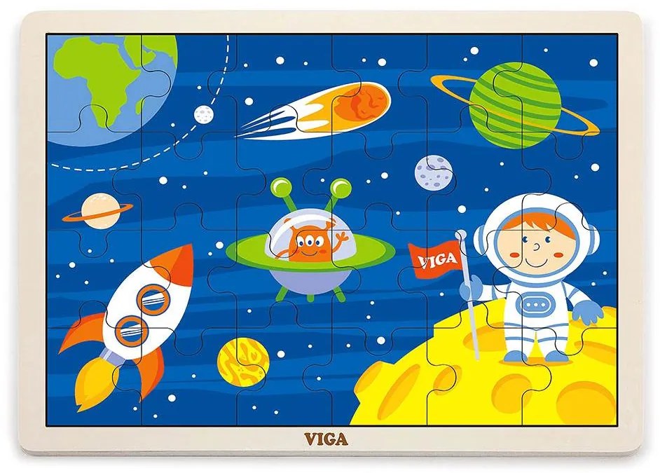 Gyermek fa puzzle Viga Cosmos