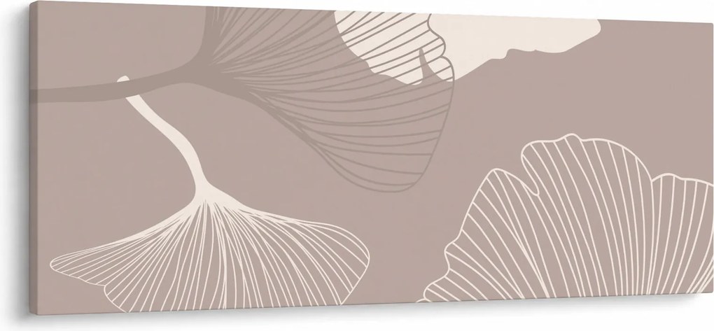 Kép - Bézs színű levelek N⁰1 (120x50 cm)