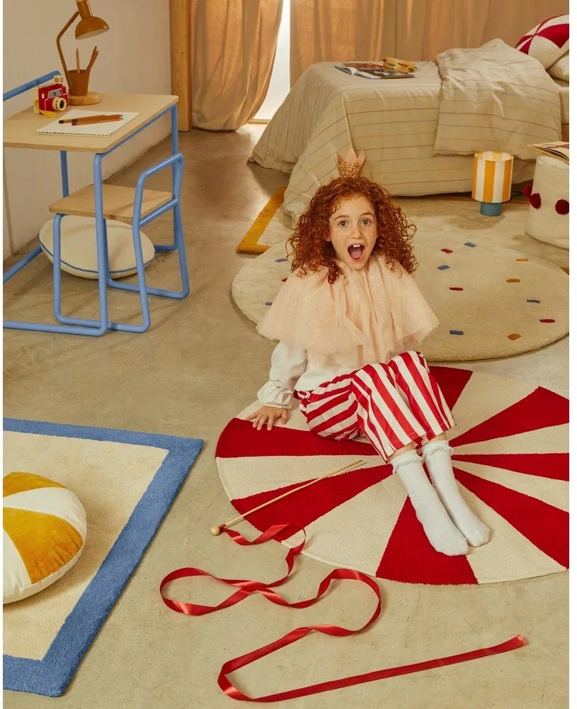 Krémszínű pamut gyerek szőnyeg ø100 cm Epifania – Kave Home