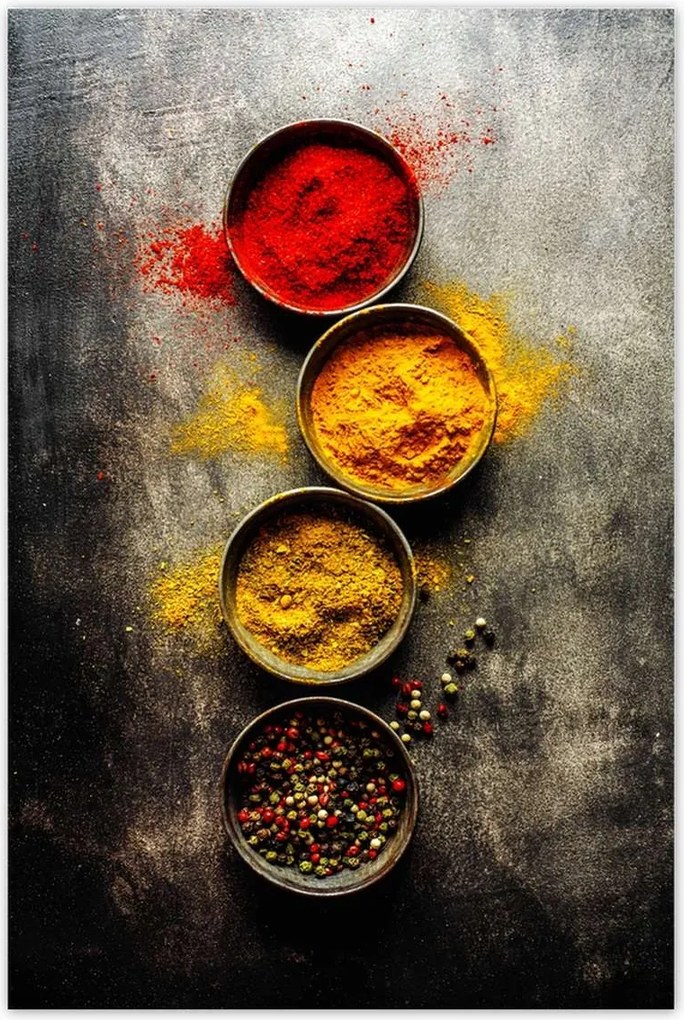 Poszterek 80x120 Színes fűszertartó tál