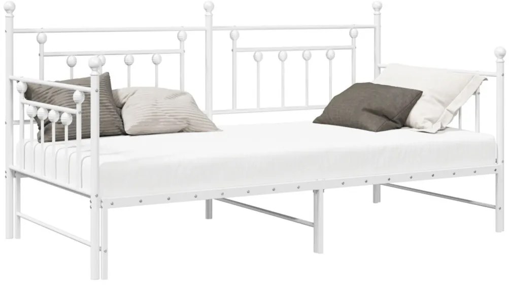 Daybed keret trundle-lal Fehér 100x190 cm Acél