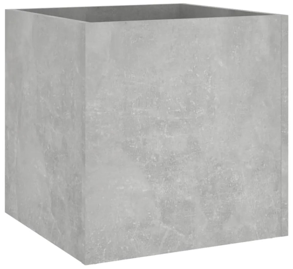 betonszürke szerelt fa virágtartó 40 x 40 x 40 cm