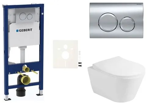 Fali WC szett Geberit előtétfalas szereléshez + Glacera Ava WC SIKOGESAVAD20
