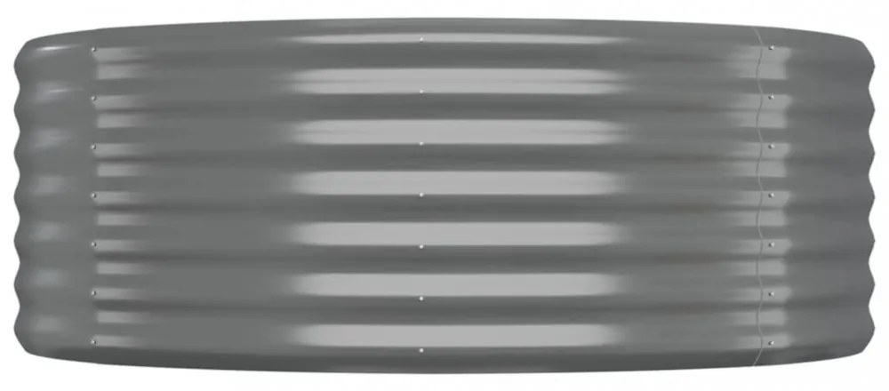 szürke porszórt acél kerti magaságyás 507x100x36 cm