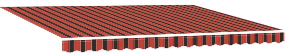 Automatikus Behúzható Napernyő LED-del Narancs és Barna 450x300 cm