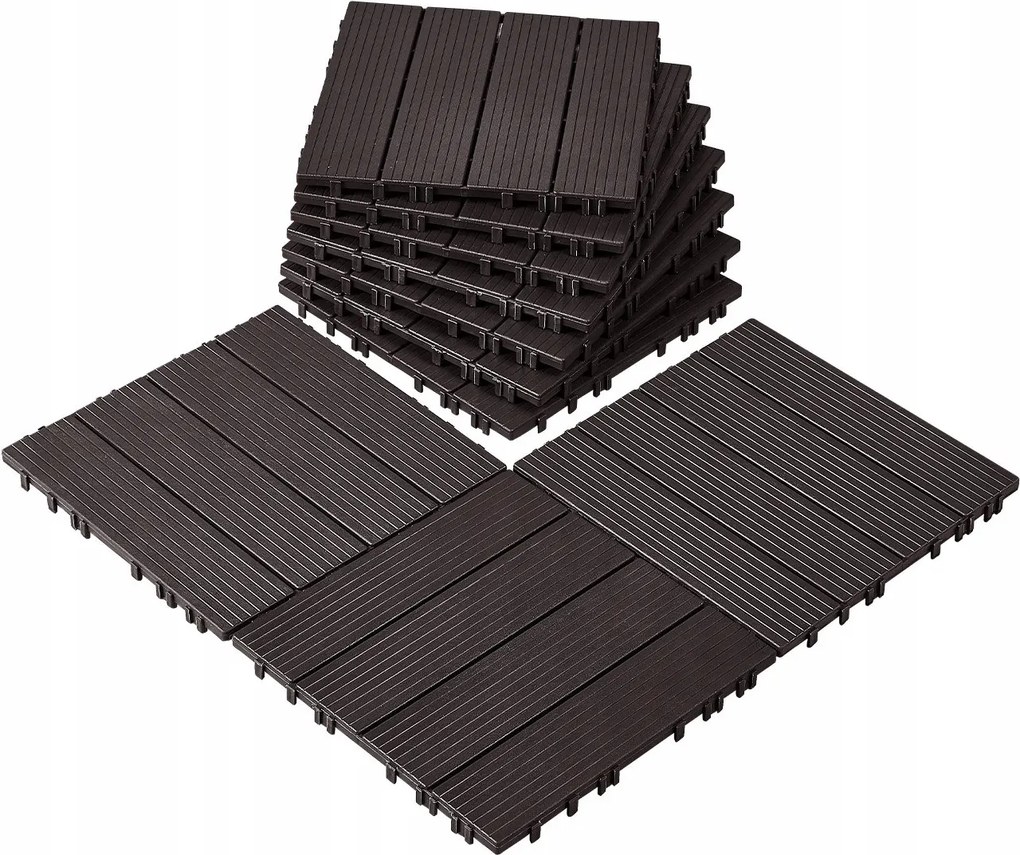 Teraszpadló Kompozit Padló Teraszhoz Barna 10 db