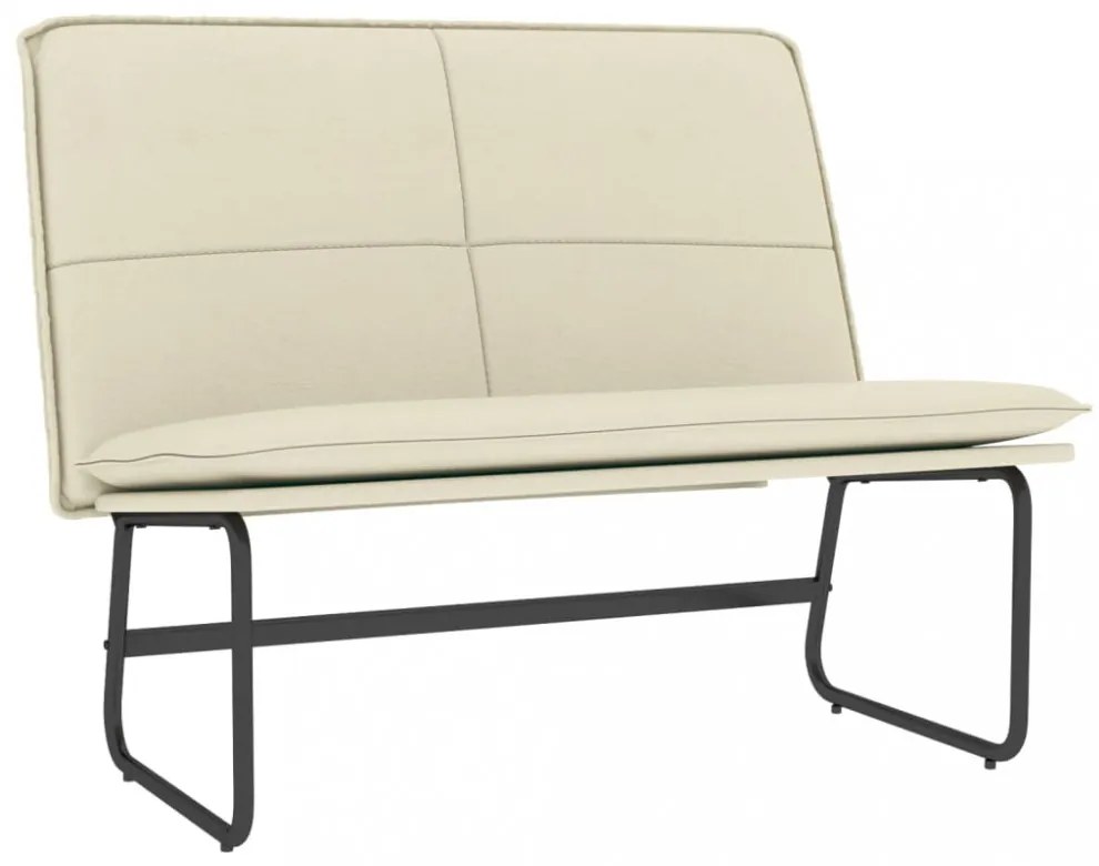 krémszínű műbőr pad 100 x 75 x 76 cm