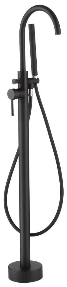 BATH DELUXE 28-114-01-02-00 - Szabadon álló fürdő szett csappal 116 cm fekete