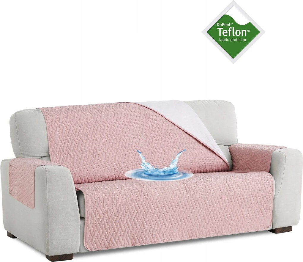 Vízálló ágytakaró háromszemélyes kanapéra teflon védő rózsaszín 160 cm