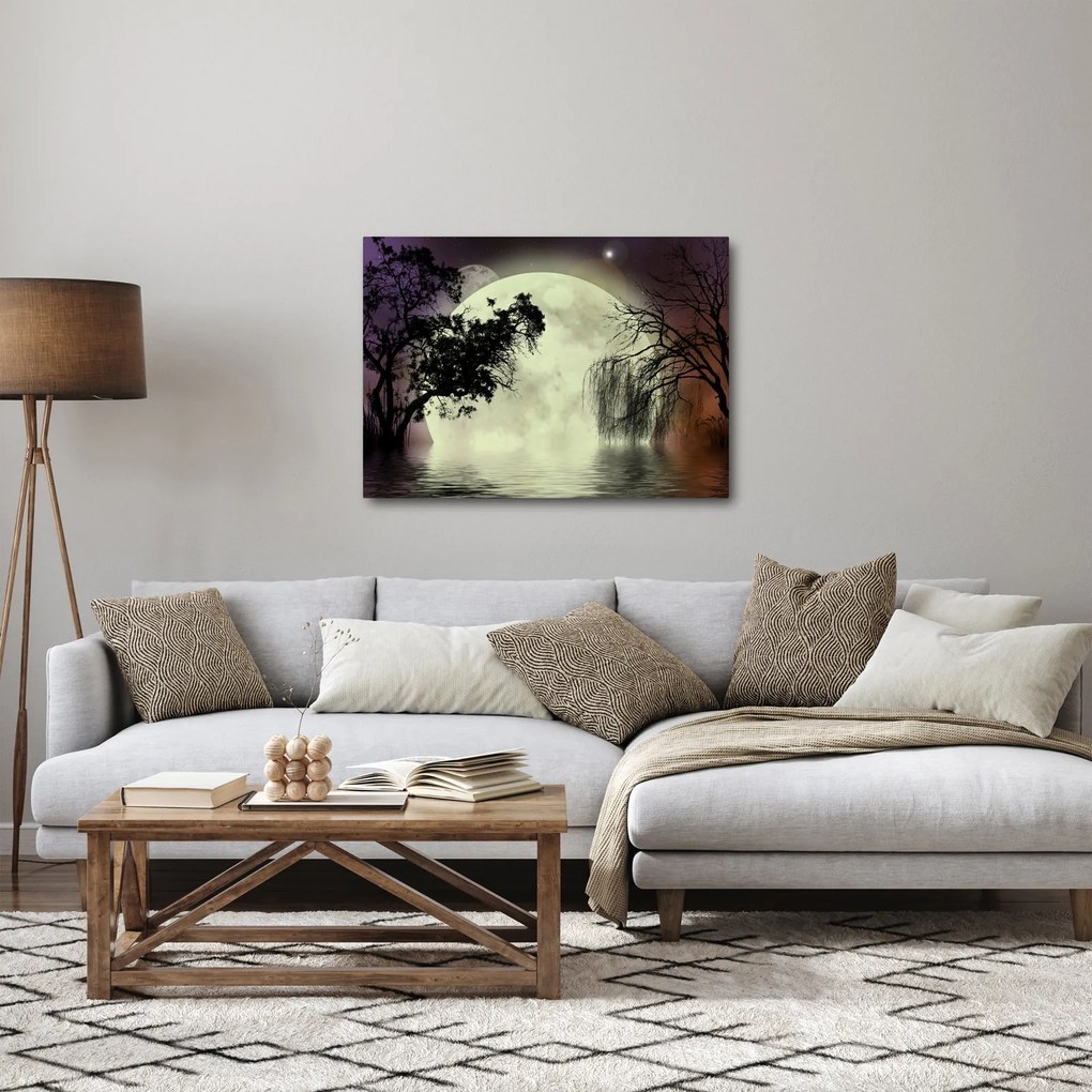 Kép - Telihold a felszín felett (70x50 cm)