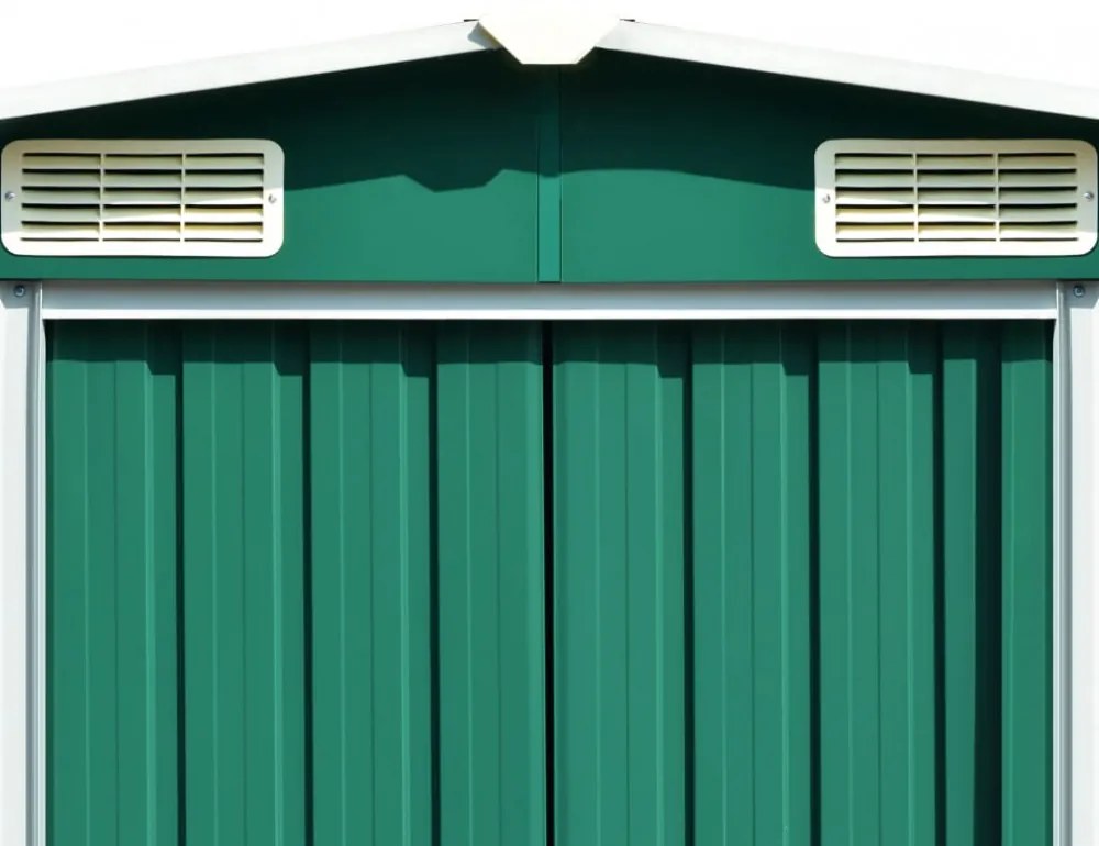 zöld horganyzott acél kerti fészer 257 x 779 x 181 cm