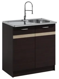 Konyhabútor VALERIA 240 cm, sonoma tölgy/barna