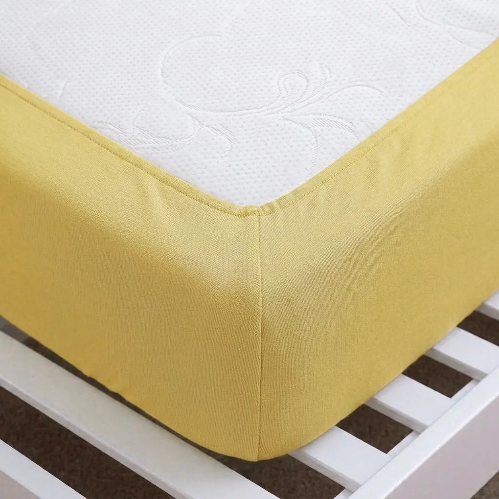 4Home IDEAL jersey lepedő sárga, 90–100 x 200 cm, 90–100 x 200 cm