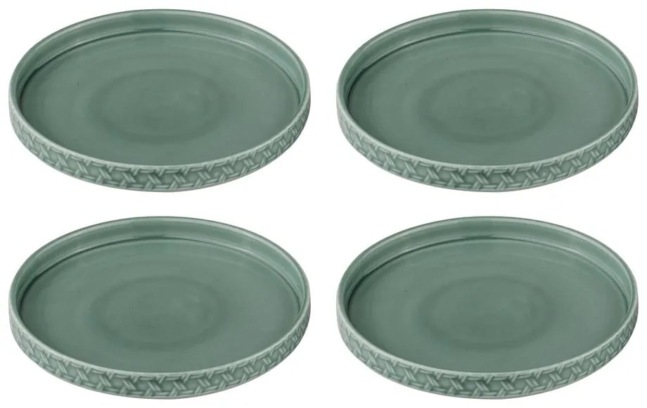 Türkiz porcelán desszertes tányér készlet 4 db-os ø 20 cm Heath Jade – Ladelle