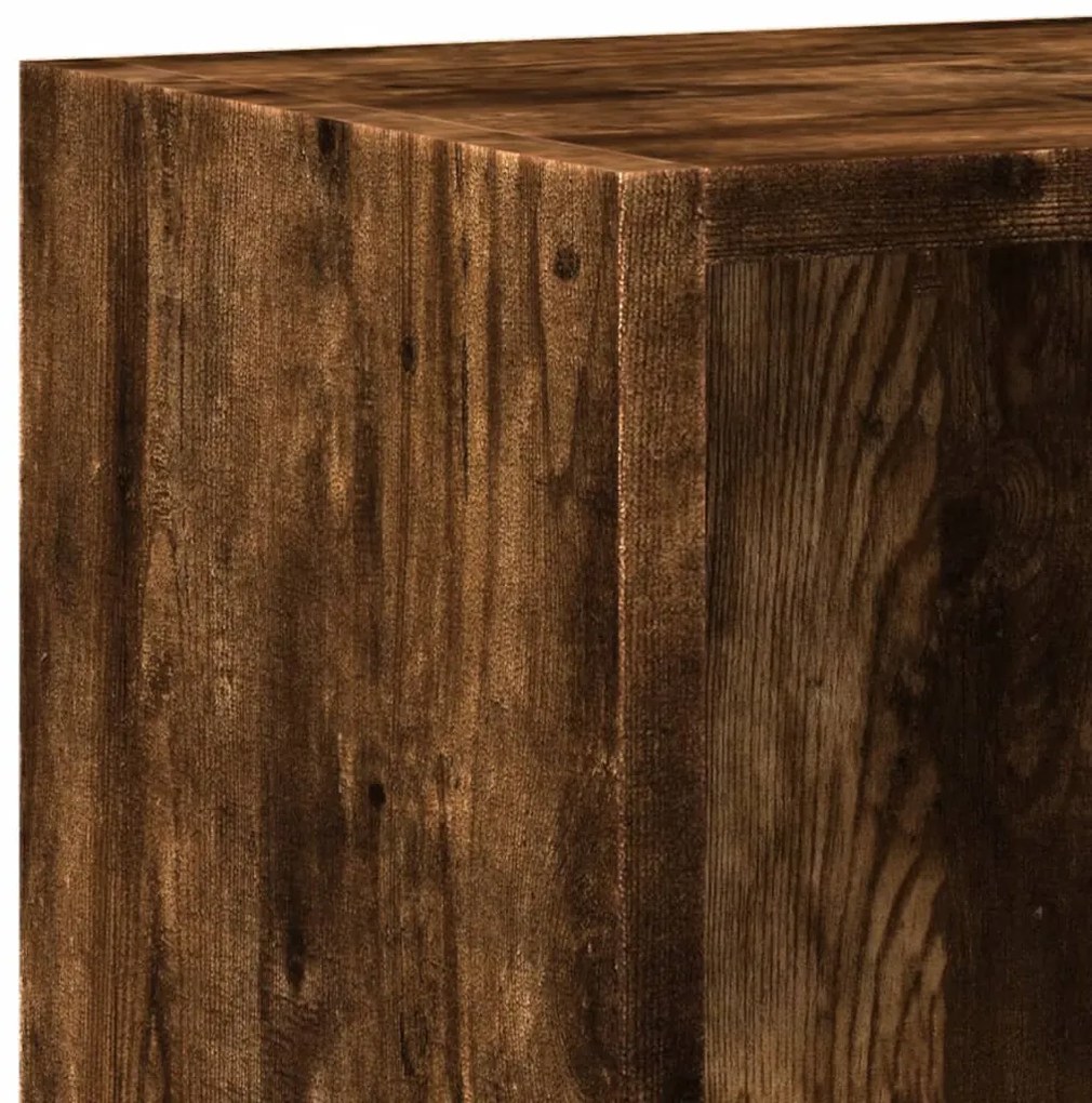 füstös tölgy színű szerelt fa könyvespolc 60 x 24 x 76 cm