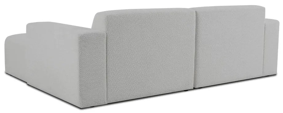 Fehér buklé sarokkanapé (jobb oldali) Roxy – Scandic