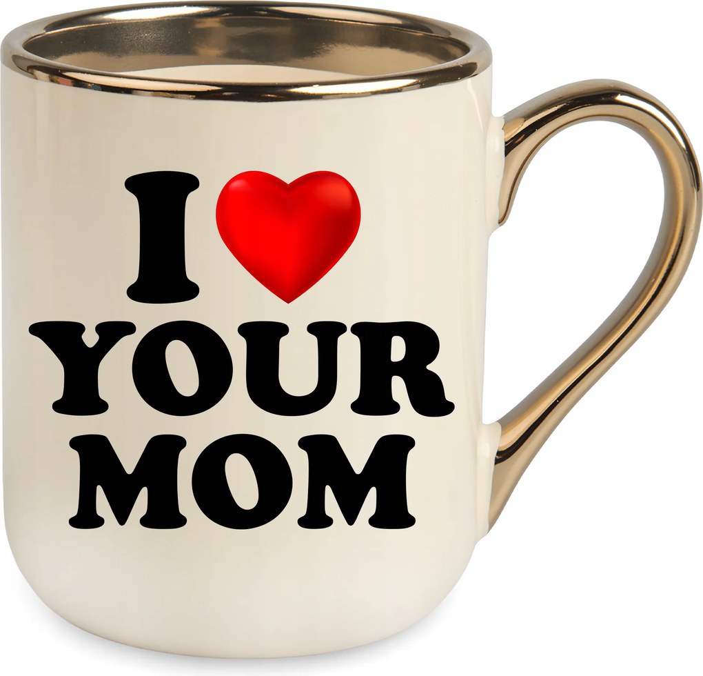 Bögre Elegant Bézs I Love Your Mom Ajándék Születésnap Karácsony+ Csomagolás